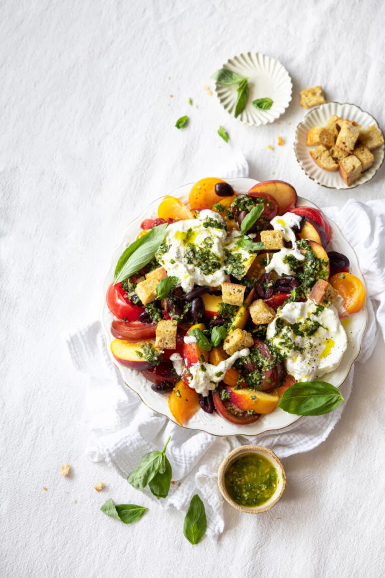 SALADE PECHE GRILLÉES BURATTA